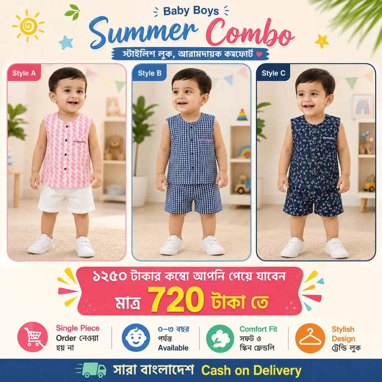 MyKiddie Baby Summer Dress Combo